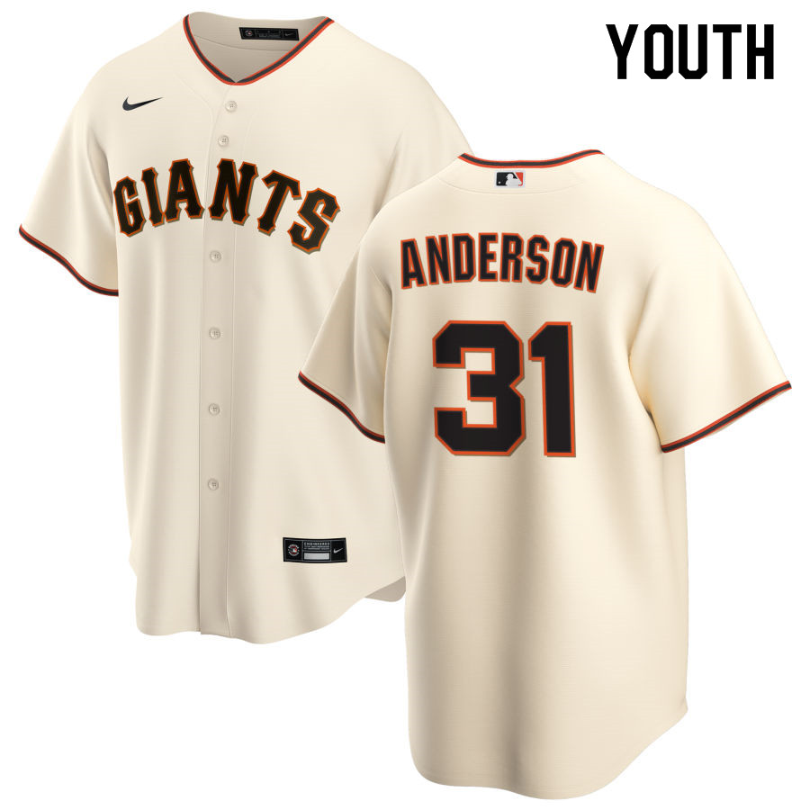 Nike Youth #31 Tyler Anderson San Francisco Giants Baseball Jerseys Sale-Cream